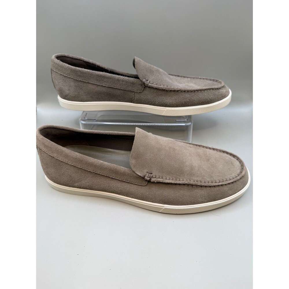 Vince Sonoma Mens Slip on Suede Loafers Flint Gray Size 10